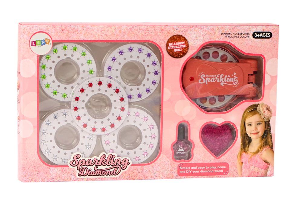 Prietaisas plaukų formavimui lean toys diamond glitter hair