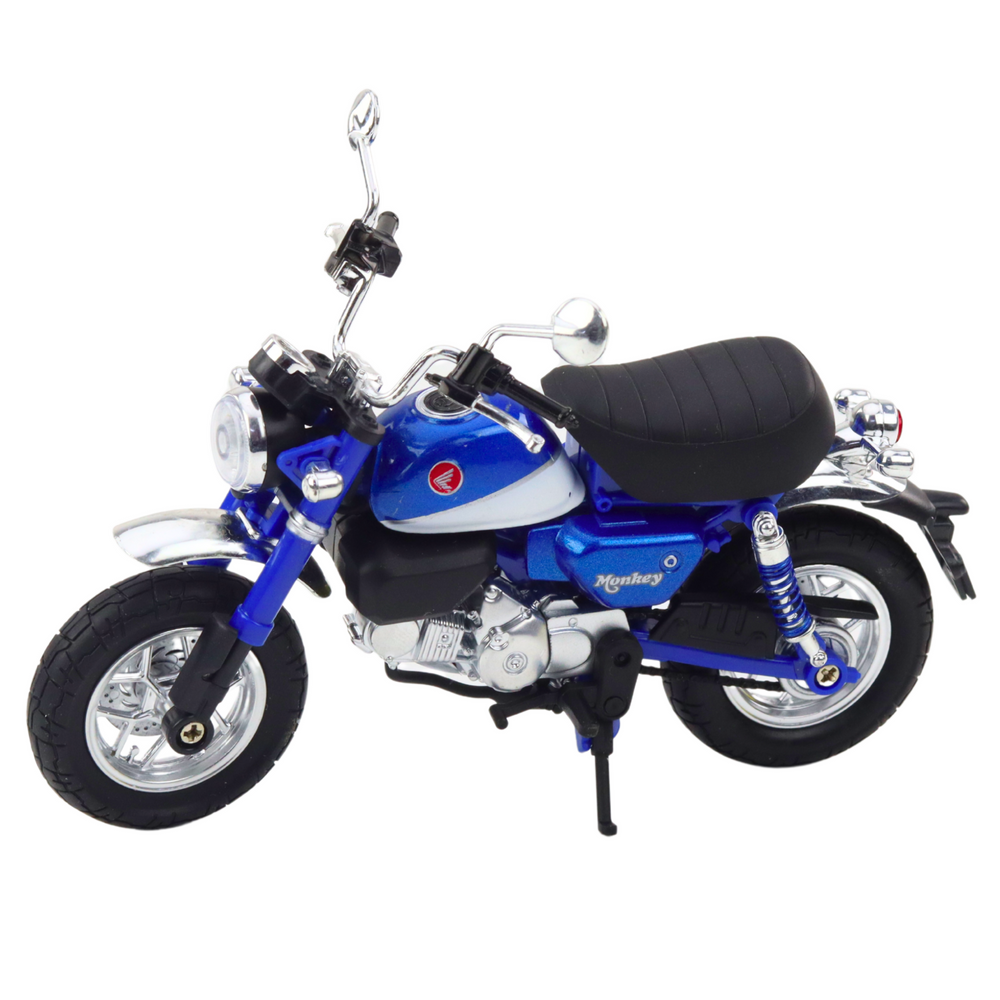 Retro motorcycle classic metal blue 1:12