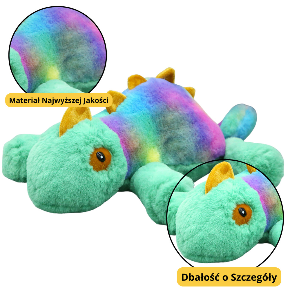 Spalvingas pliušinis chameleonas 45 cm