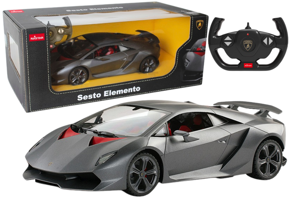 Nuotoliniu būdu valdomas automobilis lamborghini sesto, pilkas