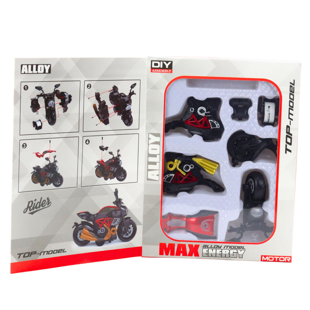 Motociklo modelis 1:14 raudonas 2