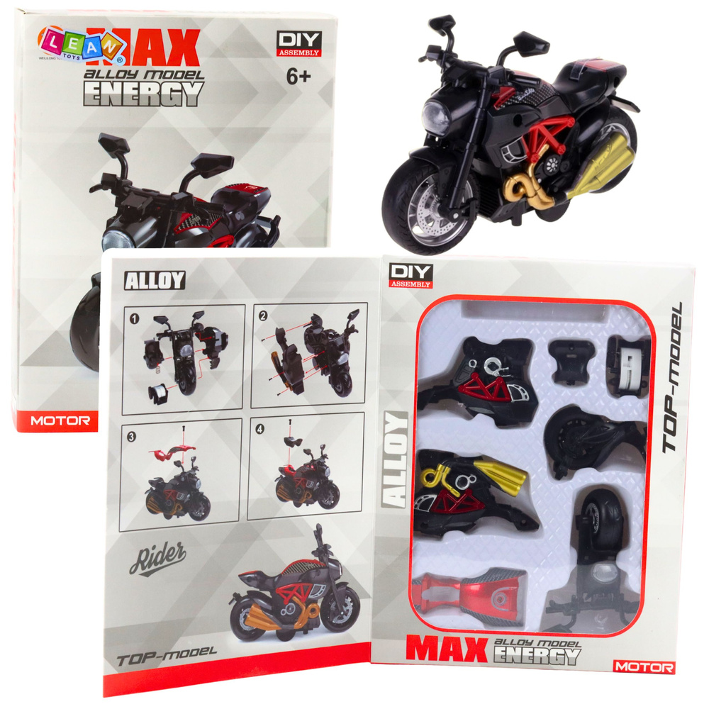 Motociklo modelis 1:14 raudonas