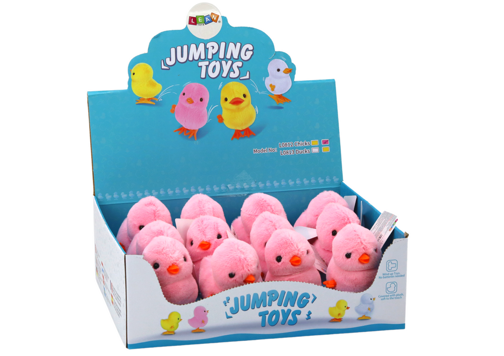 Prisukamas viščiukas lean toys, rožinis