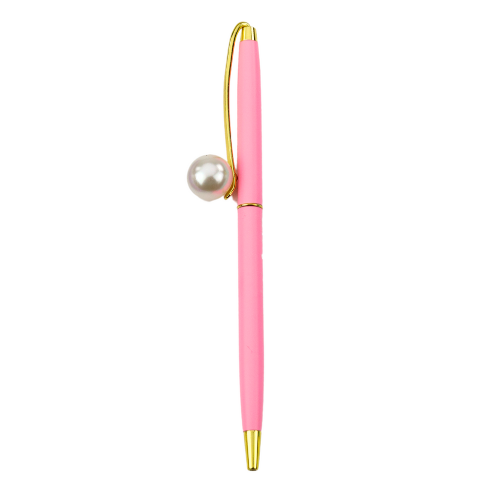 Metalinis rašiklis su perlais, mėlynas rašalas, 1.0 mm