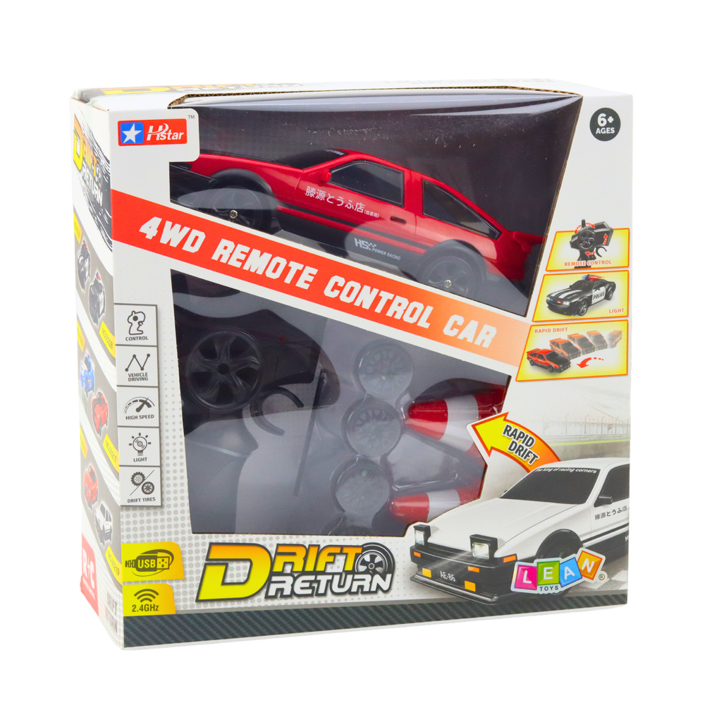 Nuotoliniu būdu valdomas driftinis automobilis rc 4wd