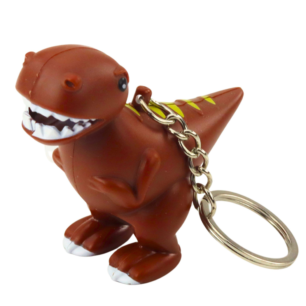 Dinozauras led raktų pakabukas su garsu, 6x5.5 cm 1