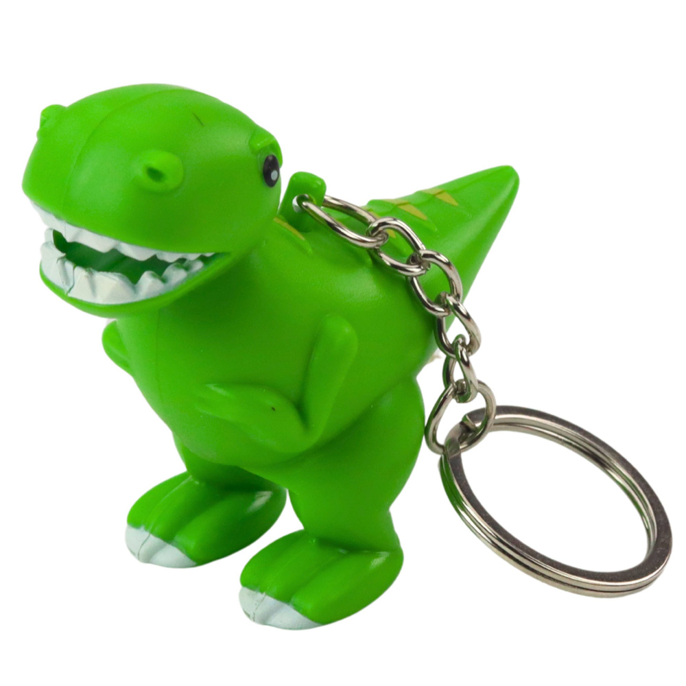 Dinozauras led raktų pakabukas su garsu, 6x5.5 cm 2