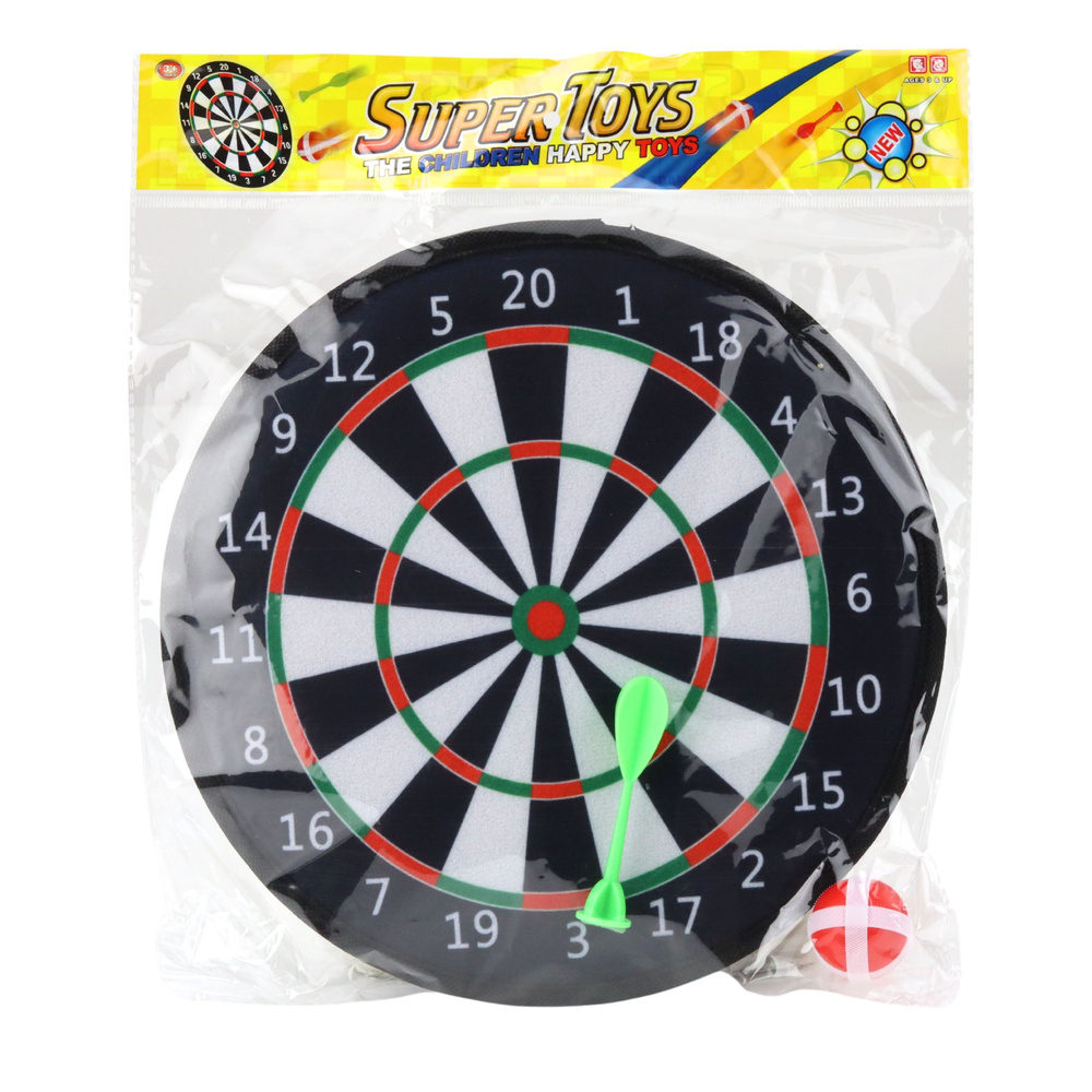Velcro smiginio lenta, 28 cm skersmens, su kamuoliuku ir smiginiu