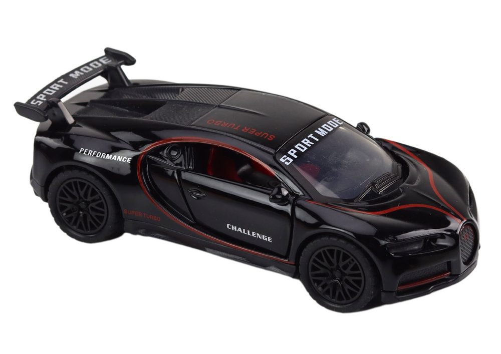 Juodas metalinis sportinis automobilis 1:32