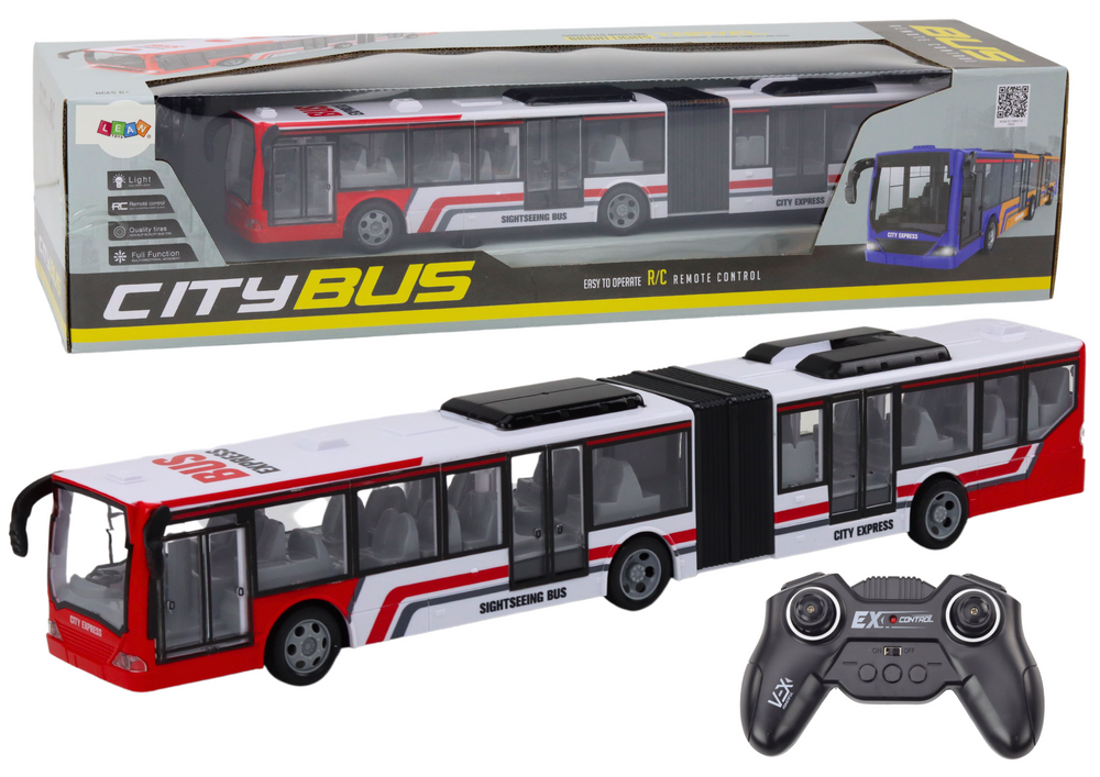 Nuotoliniu būdu valdomas autobusas lean toys, įvairių spalvų