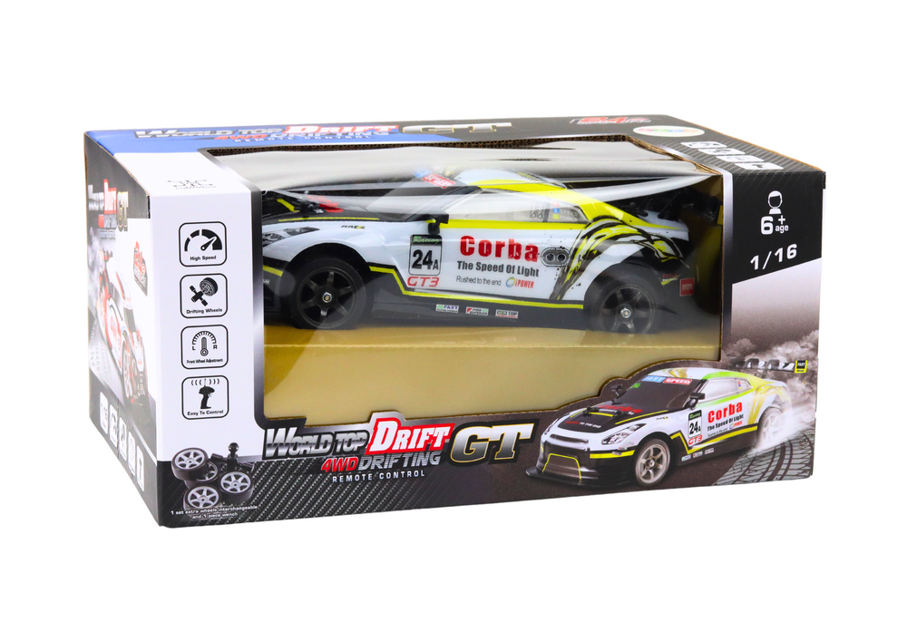 Rc sportinis automobilis 1:16 su keičiamais ratais