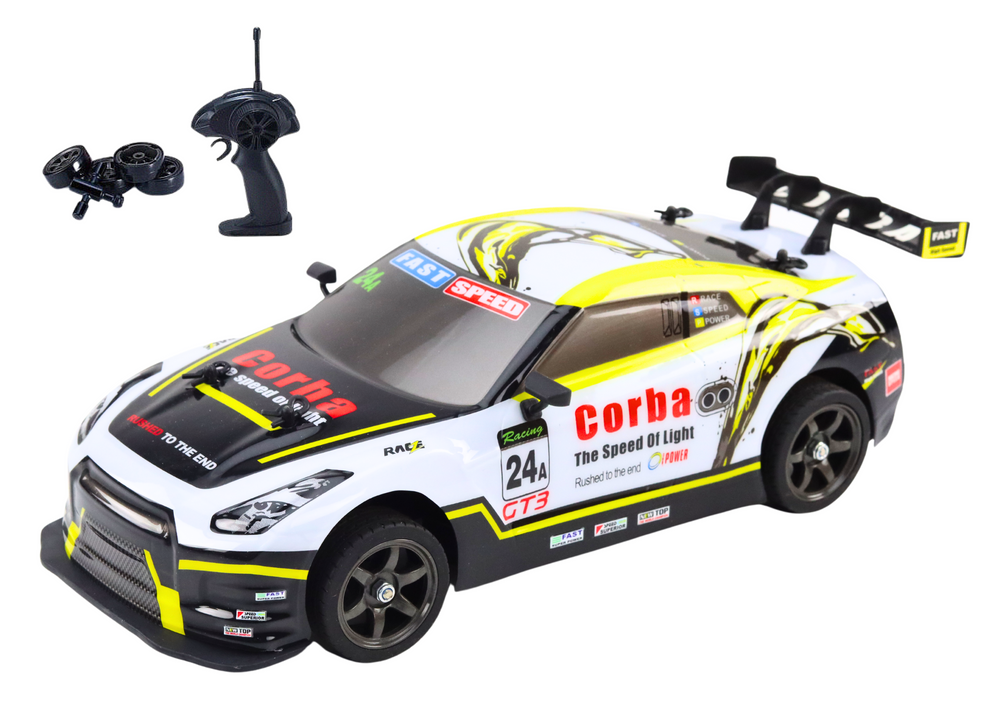 Rc sportinis automobilis 1:16 su keičiamais ratais