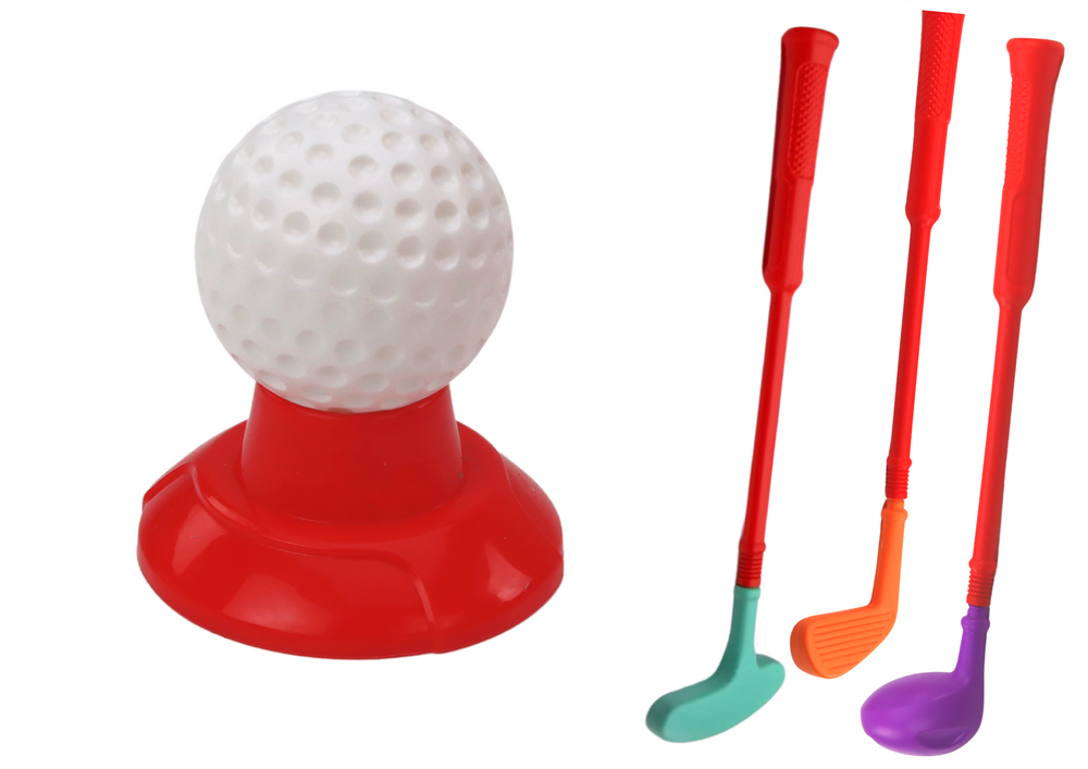 Vaikiškas mini golfo rinkinys vežimėlyje lean toys