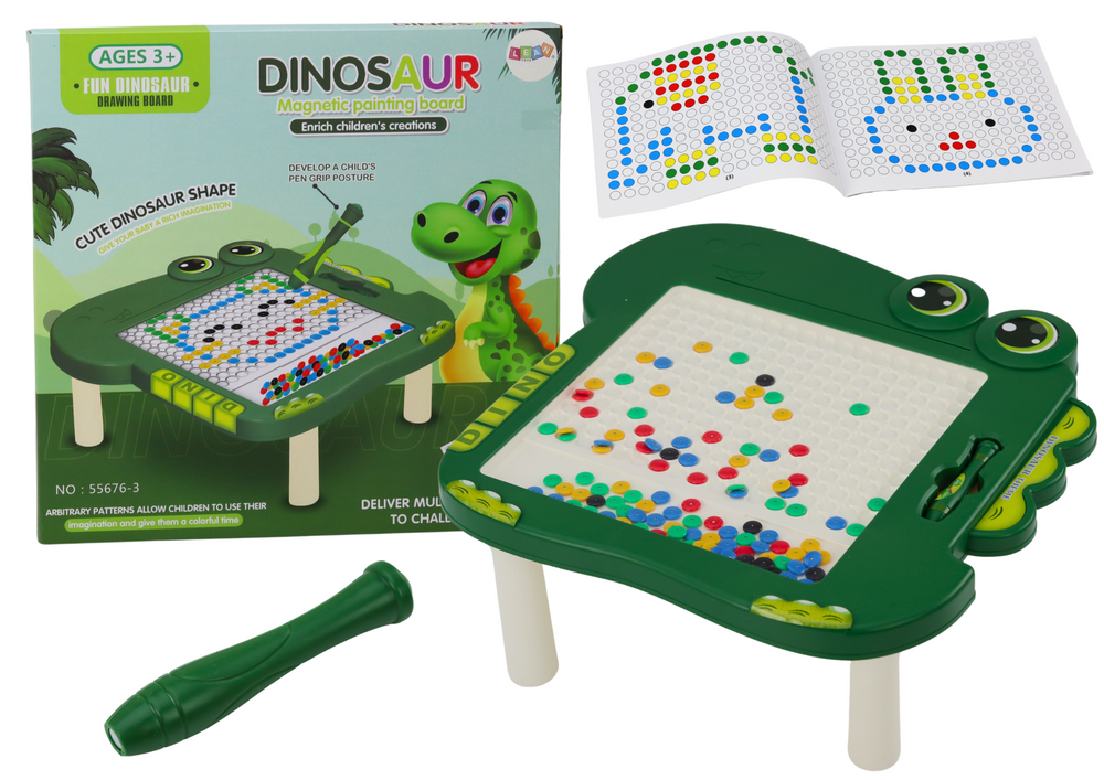 Edukacinė magnetinė lenta/stalas dinozauras lean toys