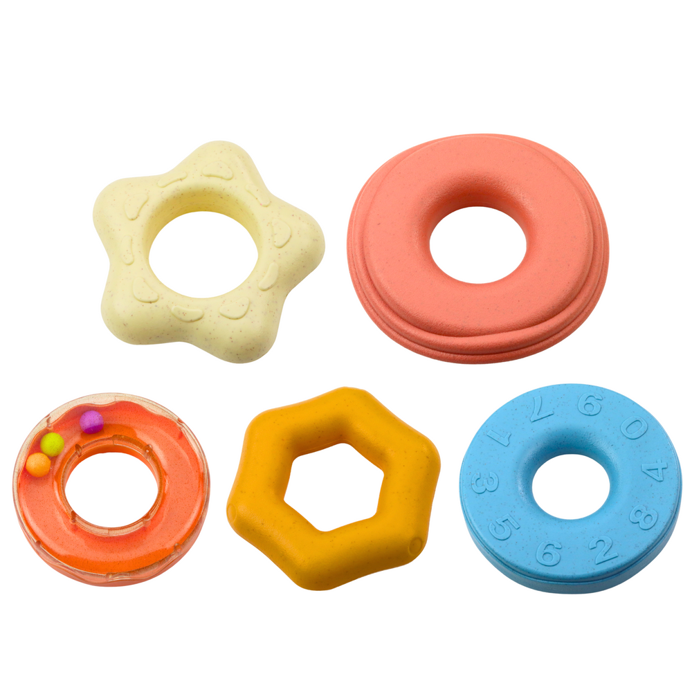 Sensorinis žiedų bokštas vaikams 17 cm