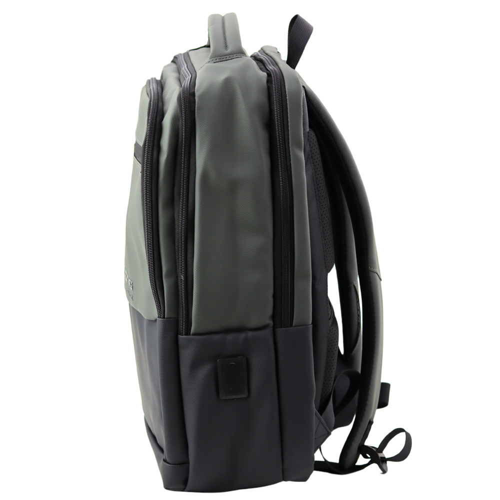 Kuprinė su usb ir nešiojamojo kompiuterio skyriumi, juoda/pilka, 16l