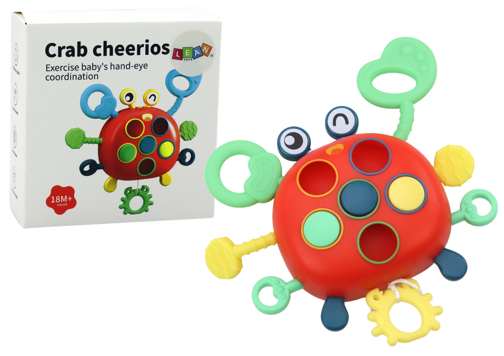 Sensorinis interaktyvus žaislas krabas lean toys