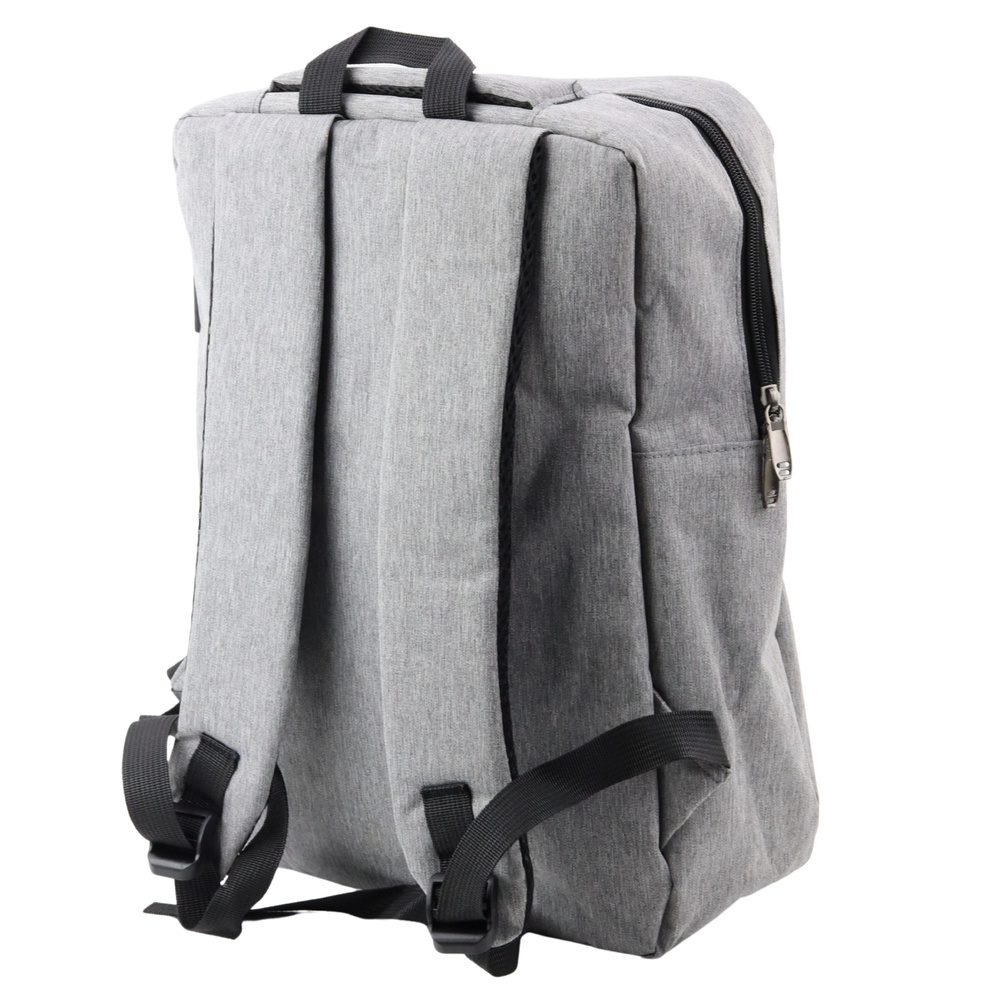 Pilkas miesto kuprinė su usb, 14l