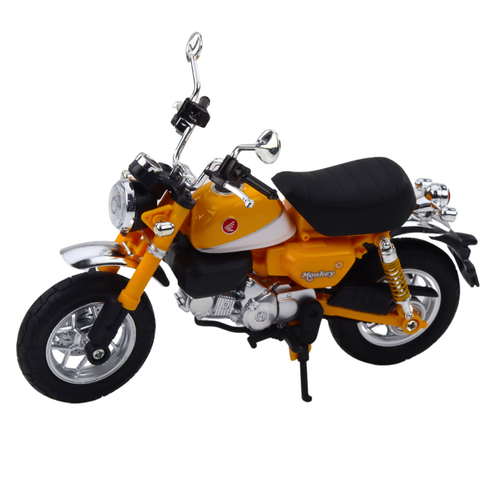 Retro motorcycle classic metal yellow 1:12