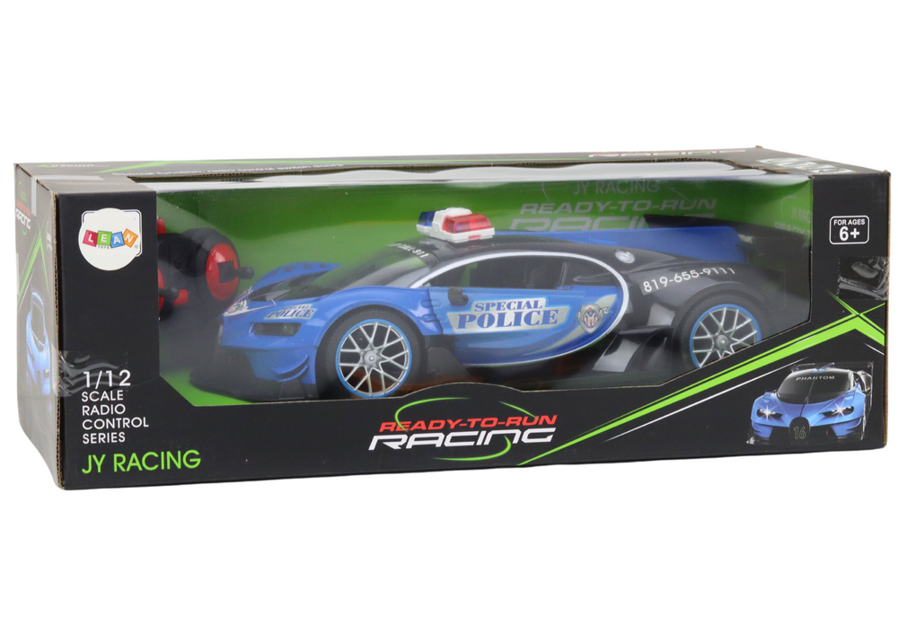 Nuotolinio valdymo policijos automobilis 1:12 mėlynas