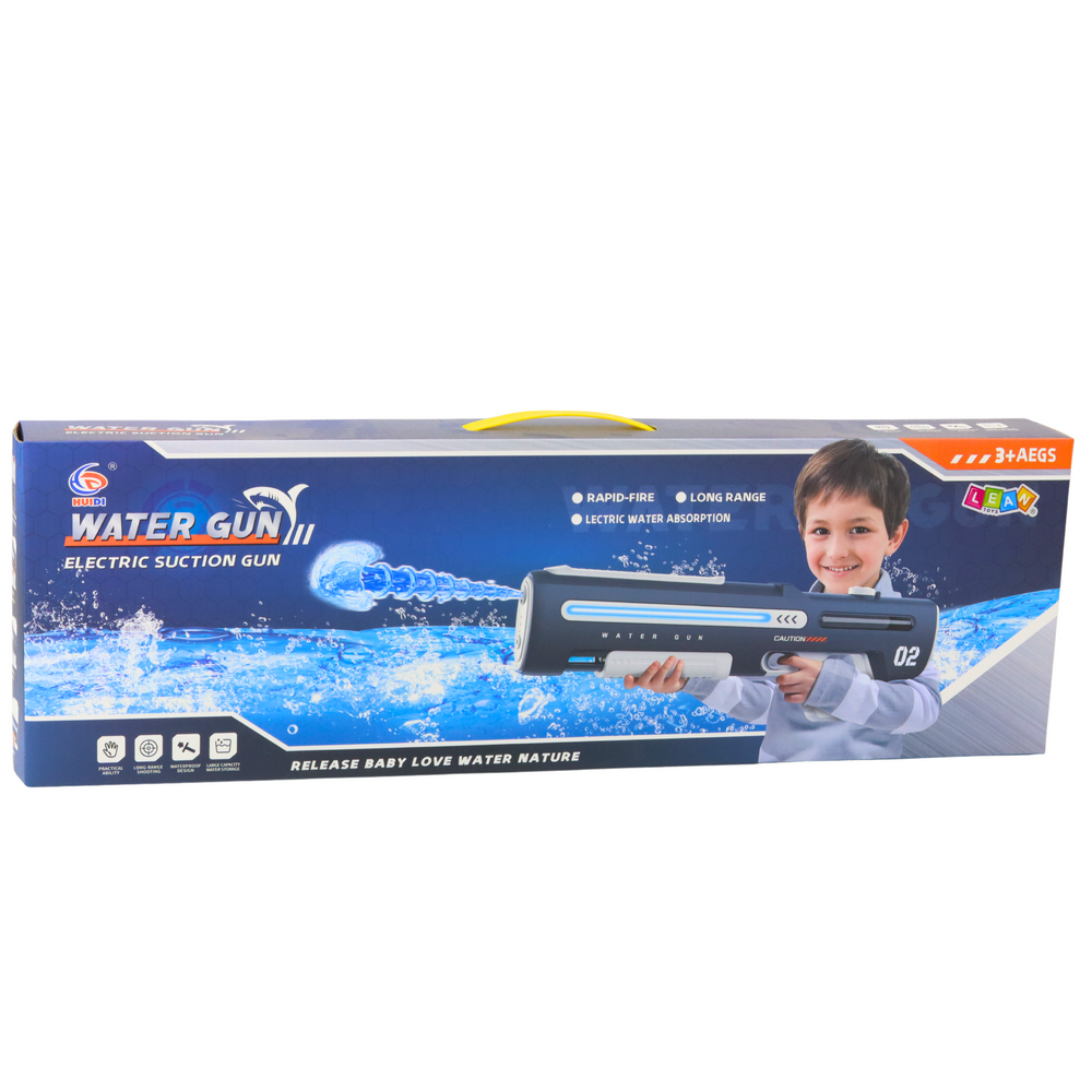 Pilkas elektrinis vandens pistoletas 62 cm su 7,4 v baterija