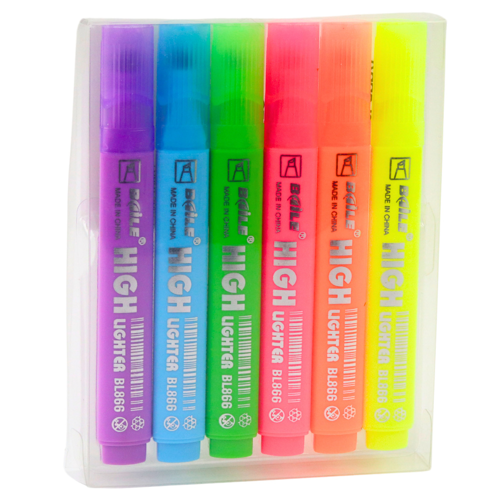 Neoninių tekstų žymeklių rinkinys, 6 vnt.