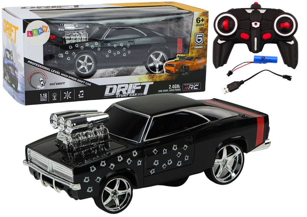 Nuotolinio valdymo automobilis 1:18 su 360 driftu ir šviesomis