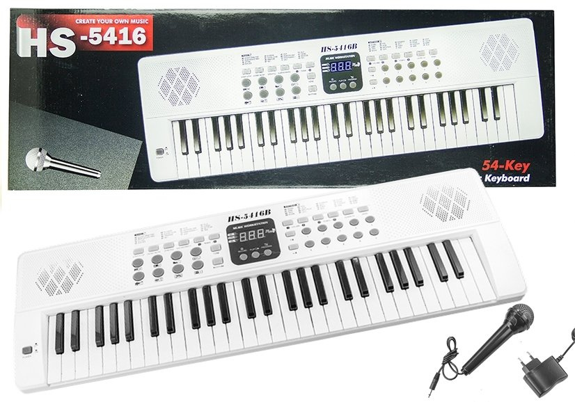 Elektroninė klaviatūra hs5416 su 54 klavišais