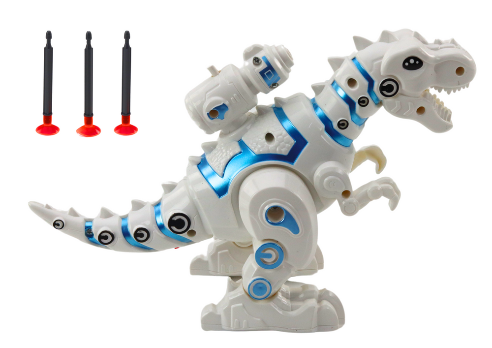 Robotas dinozauras su strėlių paleidimo įrenginiu