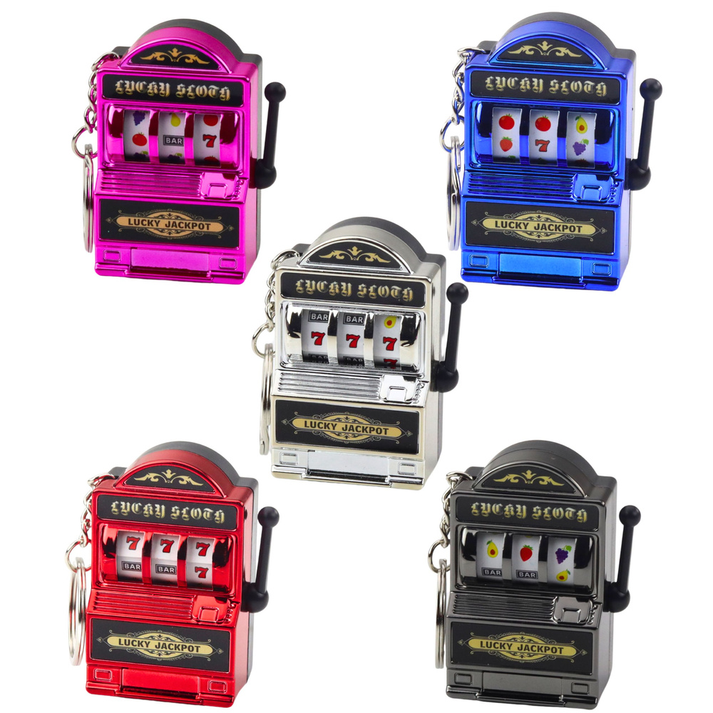 Raktų pakabukas su mini kazino lošimo automatų