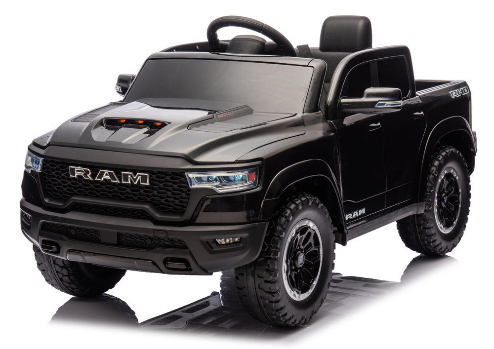Juodas elektrinis automobilis vaikams zb618 dodge ram