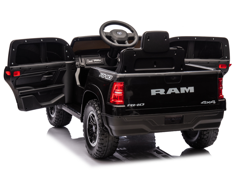 Juodas elektrinis automobilis vaikams zb618 dodge ram