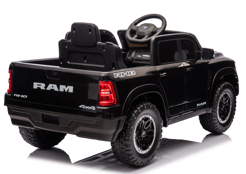 Juodas elektrinis automobilis vaikams zb618 dodge ram
