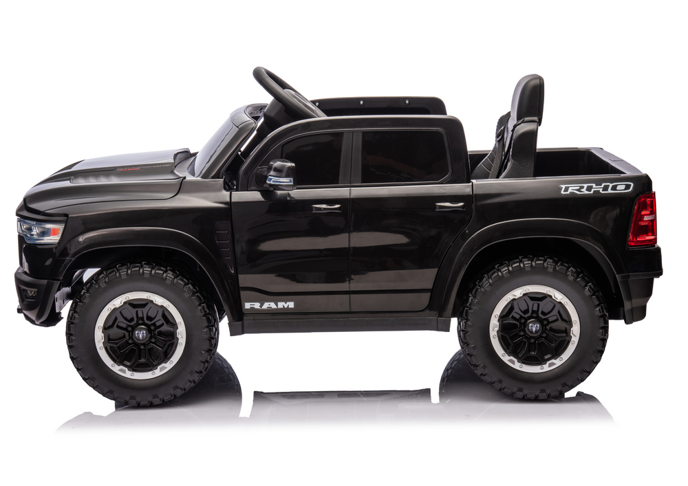 Juodas elektrinis automobilis vaikams zb618 dodge ram