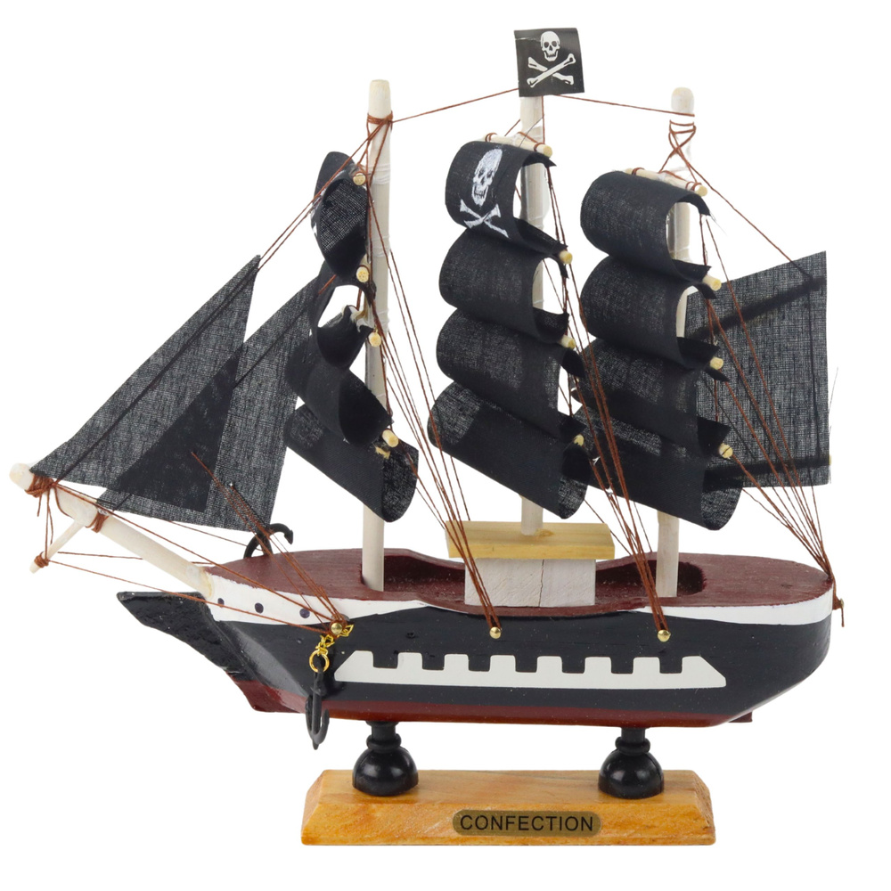 Dekoratyvinis piratų burlaivio modelis 20x20 cm