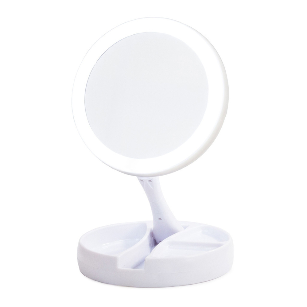 Veidrodis su led, 10x didinimas, baltas