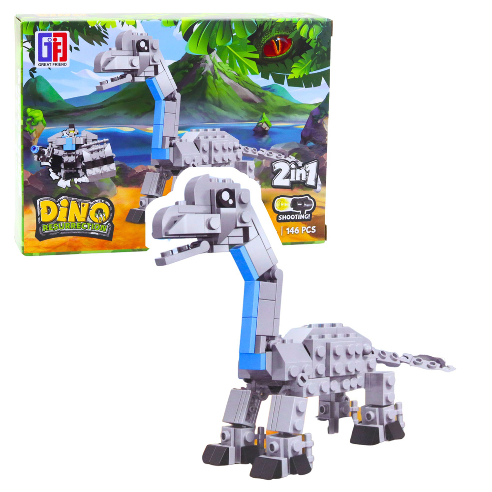Konstruktorių rinkinys Dinozauras Robotas 2-in-1 145–161 detalių 2