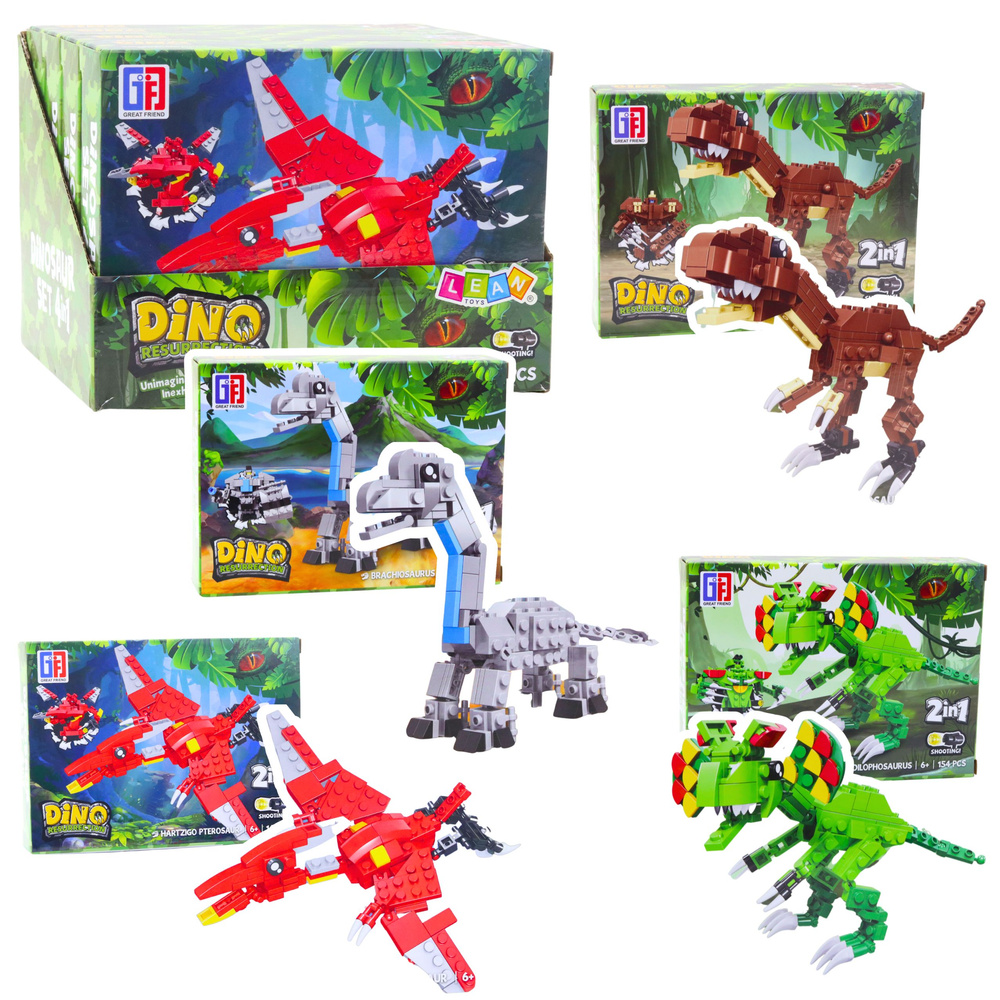Konstruktorių rinkinys Dinozauras Robotas 2-in-1 145–161 detalių