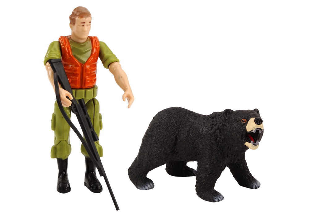 Mašinėlė off-road hunting car hunter bear lights sounds beige