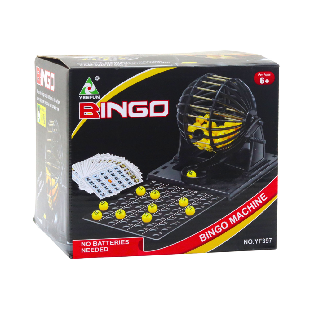 Bingo žaidimas su traukimo mašina 80 kamuoliukų 20 kortelių