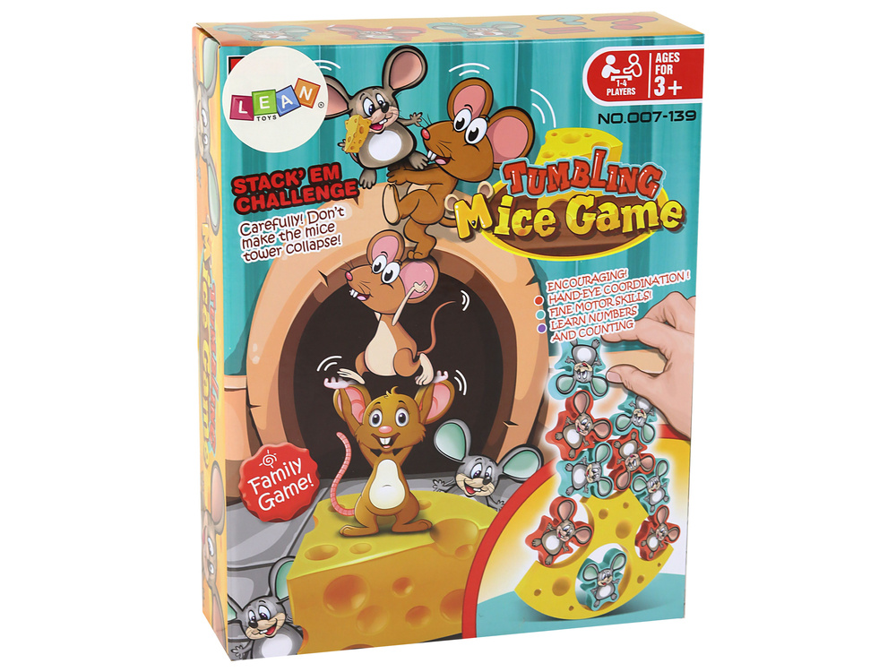 Arkadinis žaidimas lean toys pelės balansuojančios sūrio bokšte