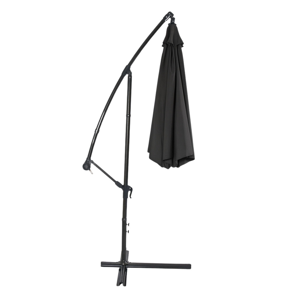 Sodo skėtis su reguliuojamu pasvirimu 350 x 250 cm antracitas