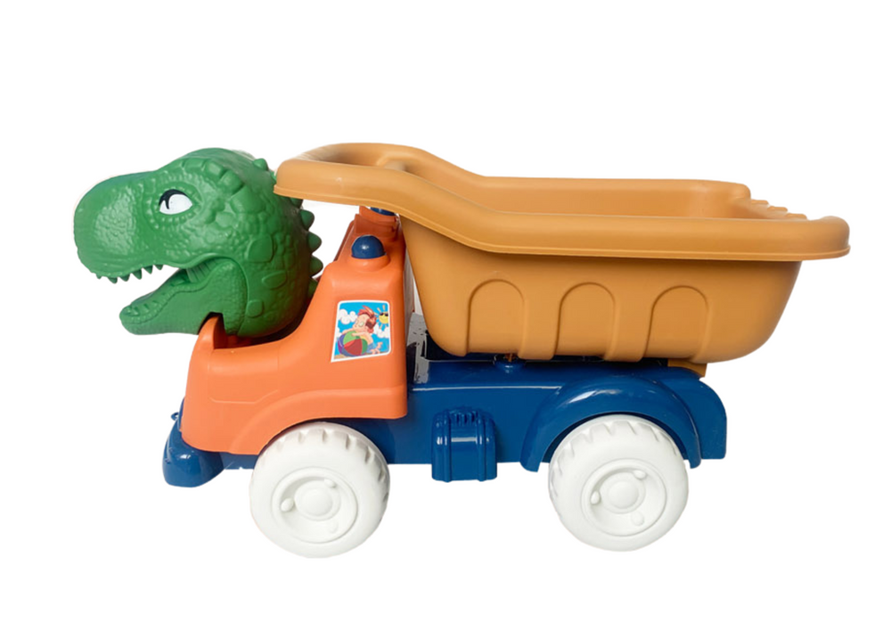 Dinozaurų motyvo smėlio žaislų rinkinys su savivarčiu 1