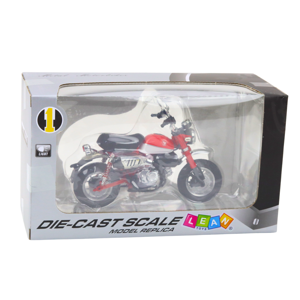 Retro motorcycle classic metal red 1:12