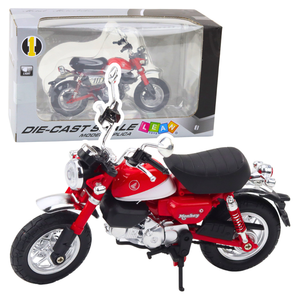 Retro motorcycle classic metal red 1:12