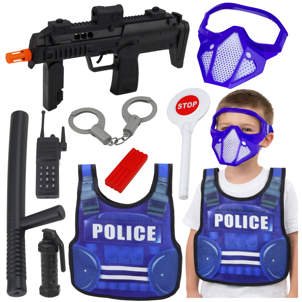 Policijos rinkinys (mėlyna, juoda)