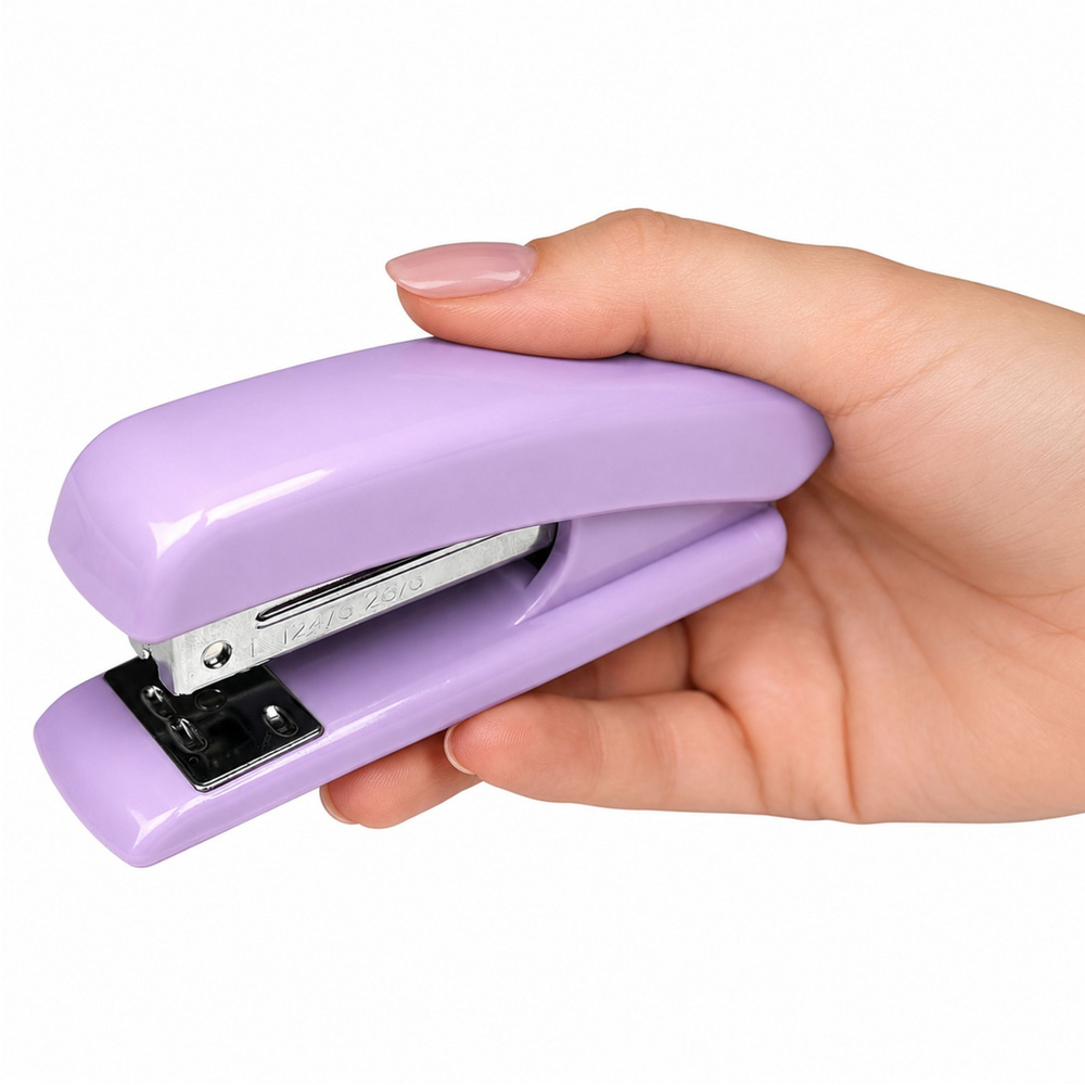 Biuro segiklis 24/6 ir 26/6 sąsagėlėms, violetinis, 12 × 5 × 2,5 cm