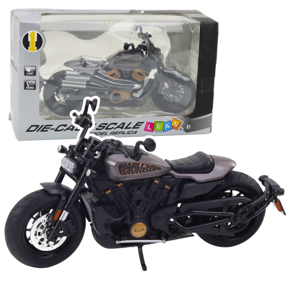 Metalinis chopper motociklas miniatiūra 1:12