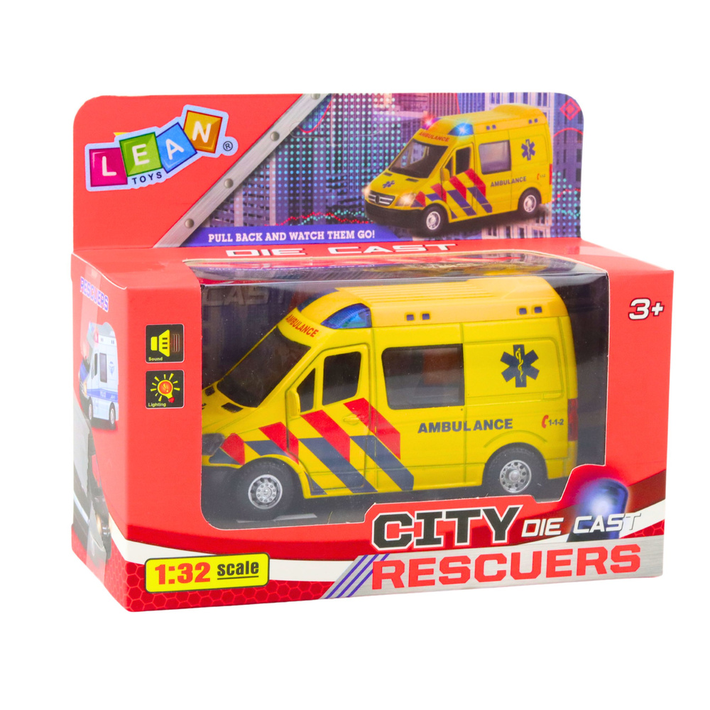 Greitosios pagalbos automobilis su traukiamu mechanizmu 1:32