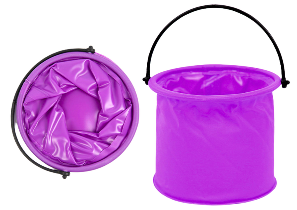 Daugiafunkcinis sulankstomas kibiras iš PVC, violetinės spalvos